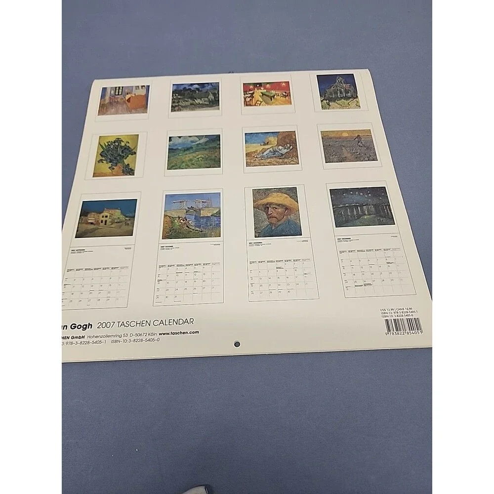Taschen Calendar 2007 Van Gogh Made In Germany EUC From Amsterdam